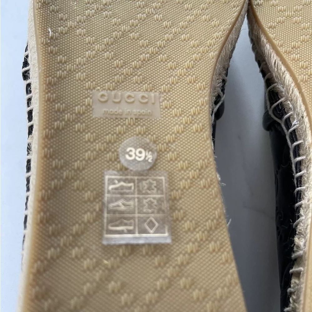Authentic Gucci Black Guccissima Leather espadrille 39.5 US  9 - Picture 5 of 12